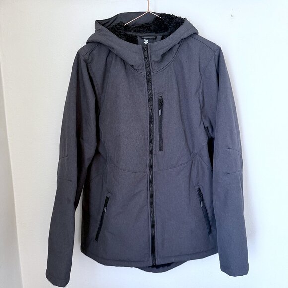 All in Motion Charcoal Hooded Performance Jacket - Picture 1 of 6